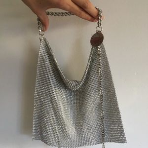 Kendall + Kylie silver rhinestone bag